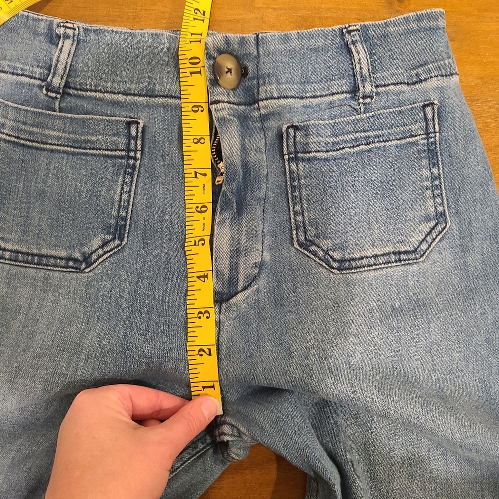 Pilcro And The Letterpress By Anthropologie Cropped Wide Leg Highrise Jeans 28 - Picture 6 of 10